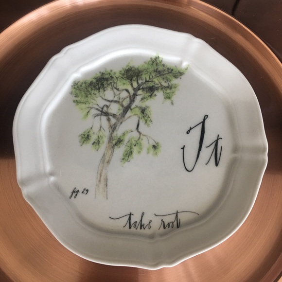 Anthropologie Accessories Calligrapher Canape Plate Tt Poshmark